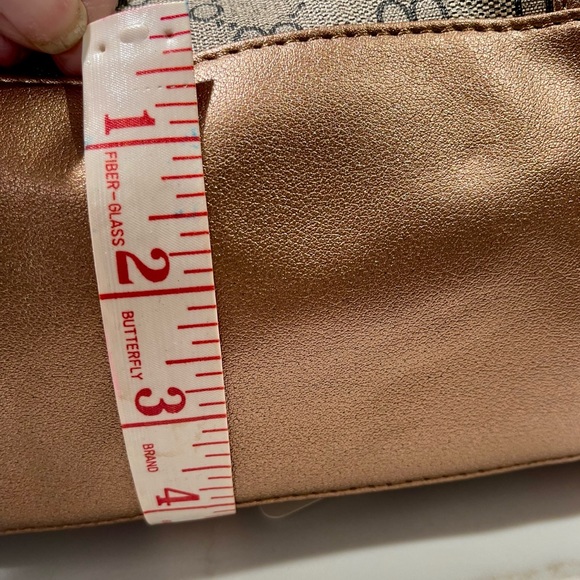 🥳Mei&ge Handbag, brown pattern with bronze/brown trim - Picture 6 of 8